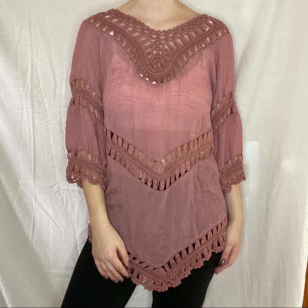 Vivid Importers of NY Pink Delicate Blouse